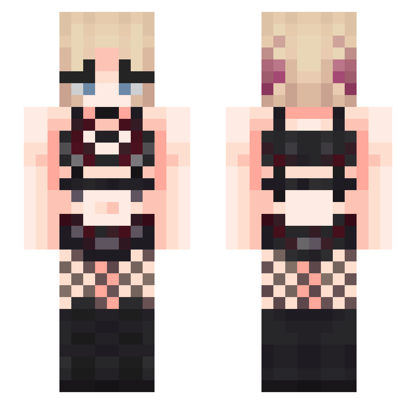 GrinchGrouch15 Minecraft skin, front and back view
