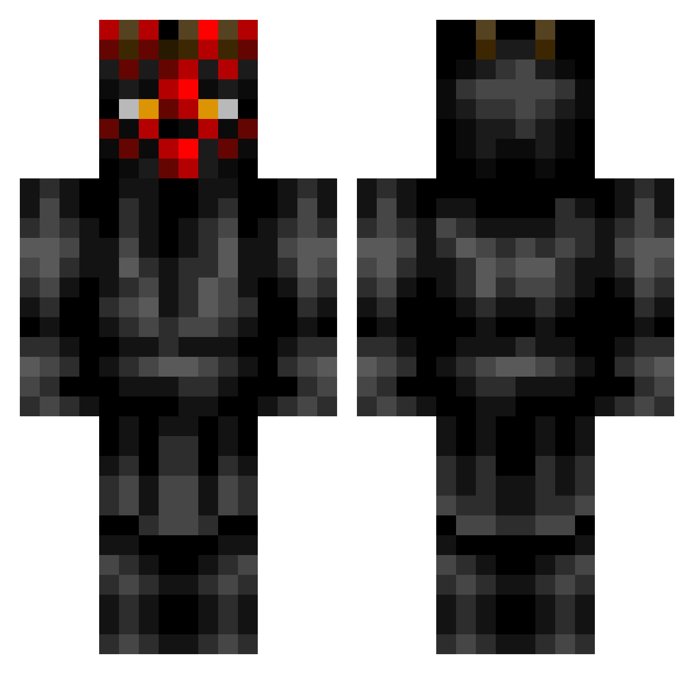 charizmy Minecraft skin, front and back view