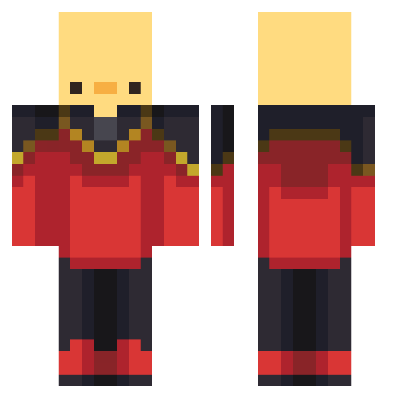 CP_131 Minecraft skin, front and back view