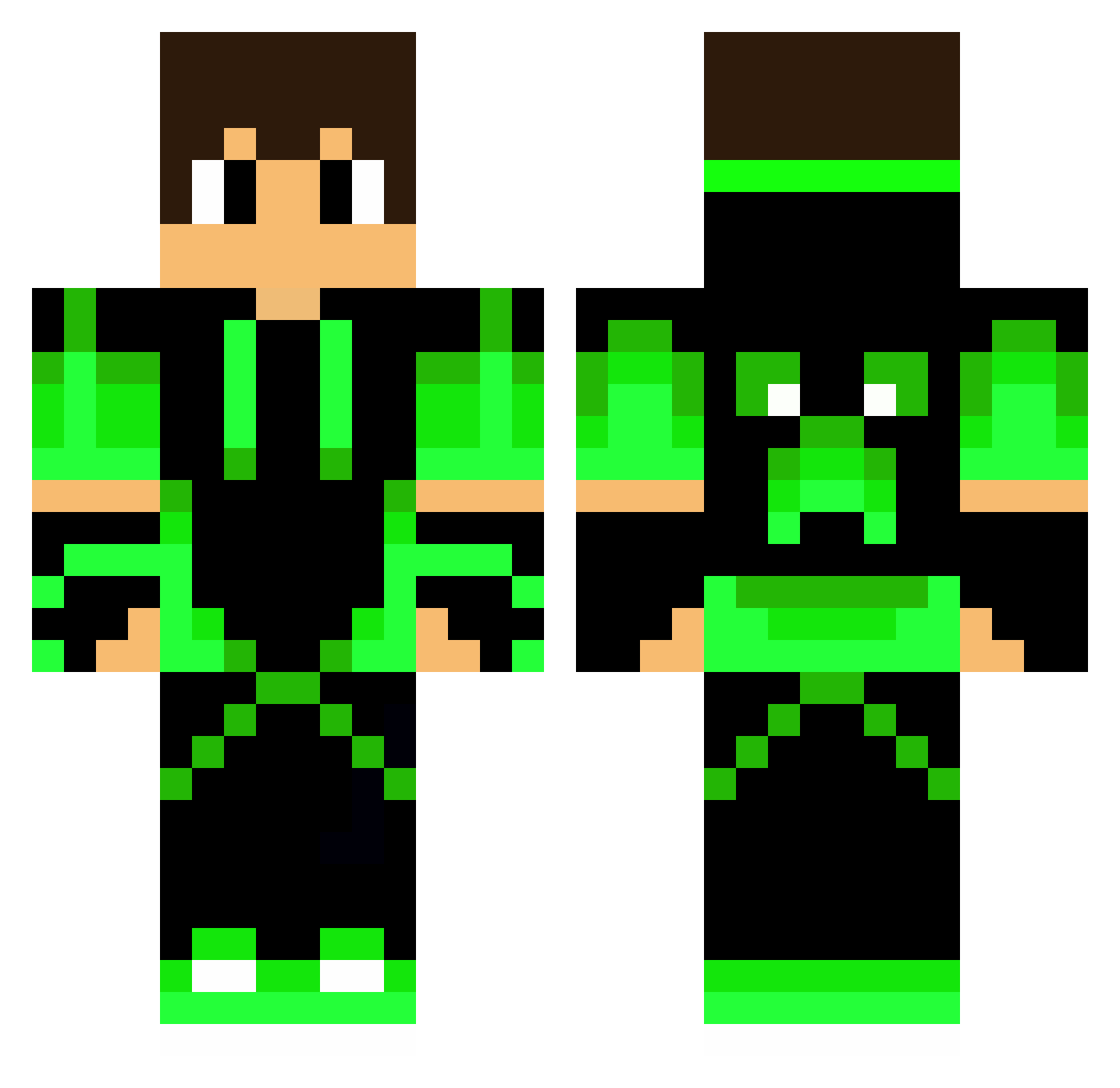 RAZER_Axo Minecraft skin, front and back view