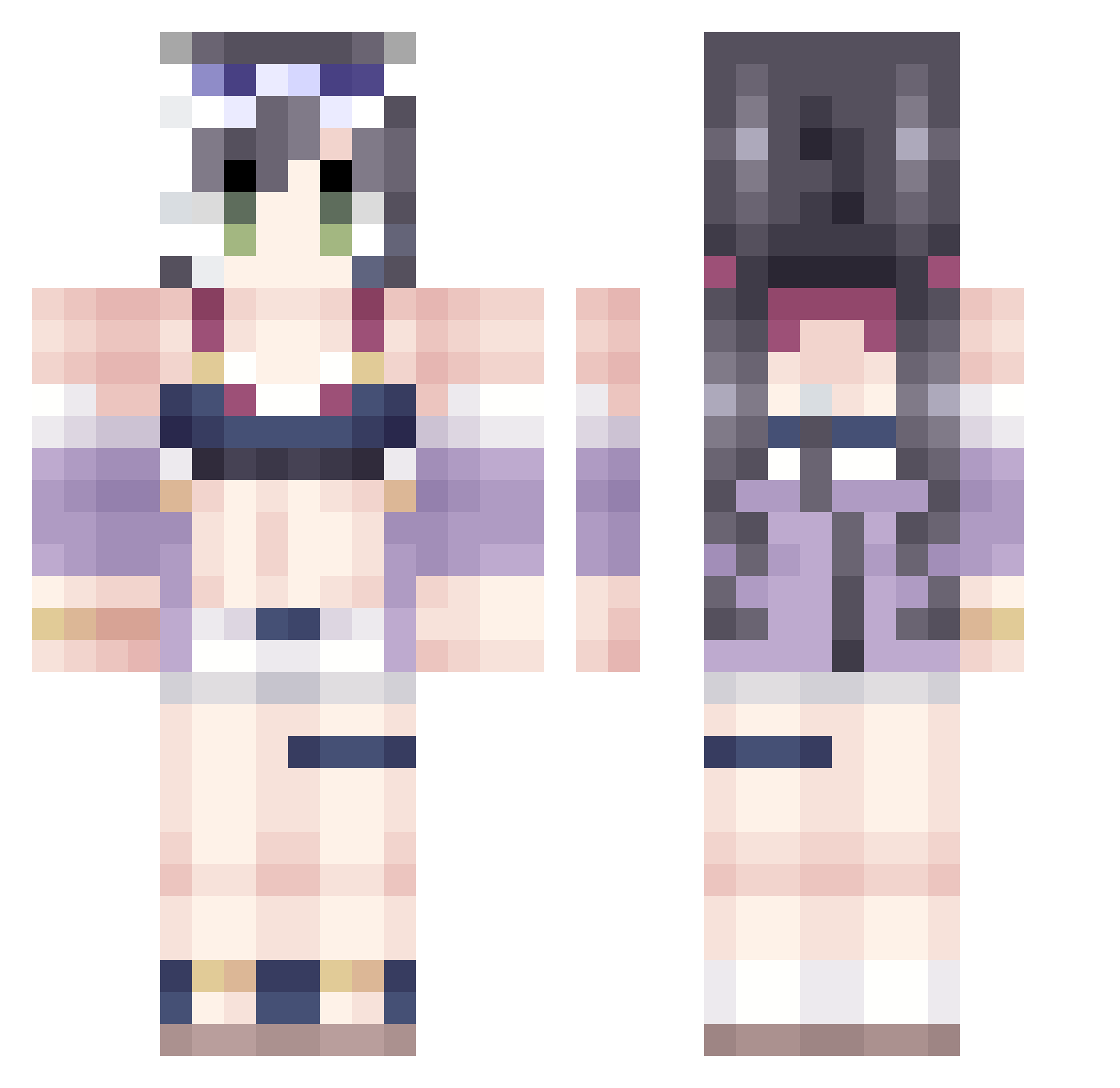 PPPbH4 Minecraft skin, front and back view