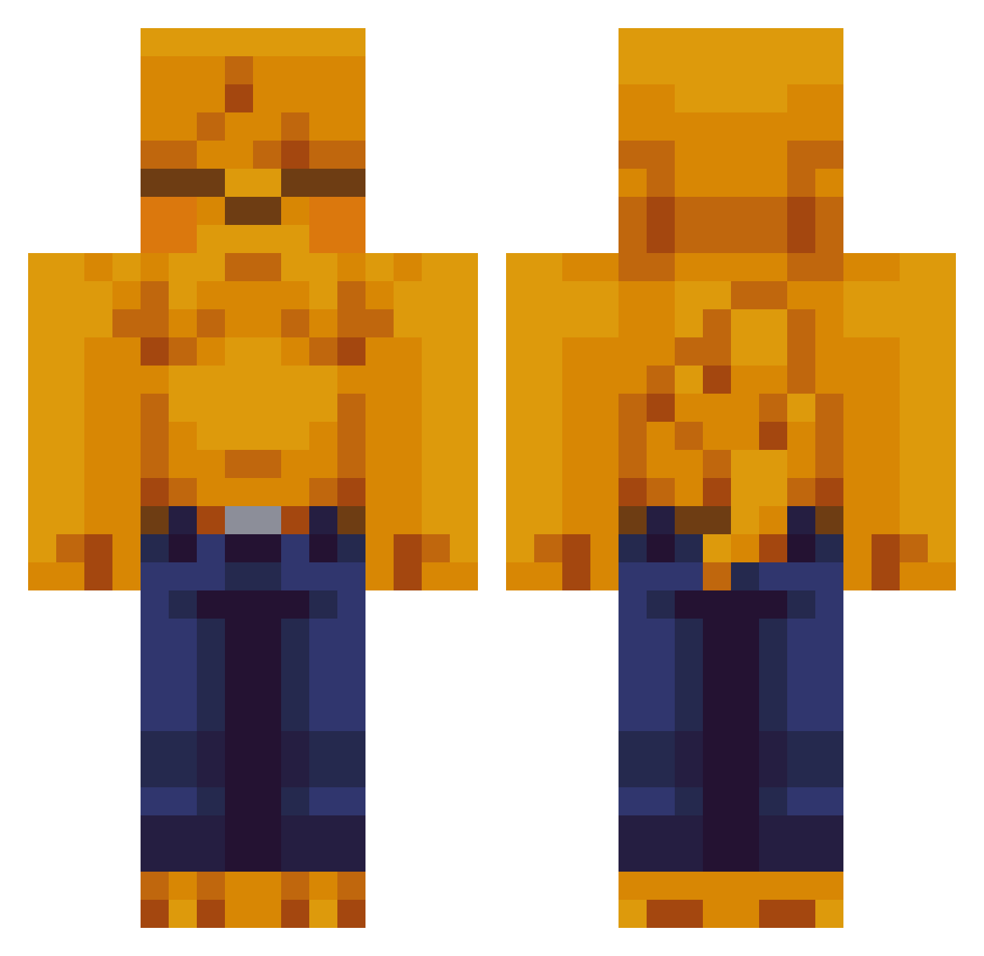 00033 Minecraft skin, front and back view