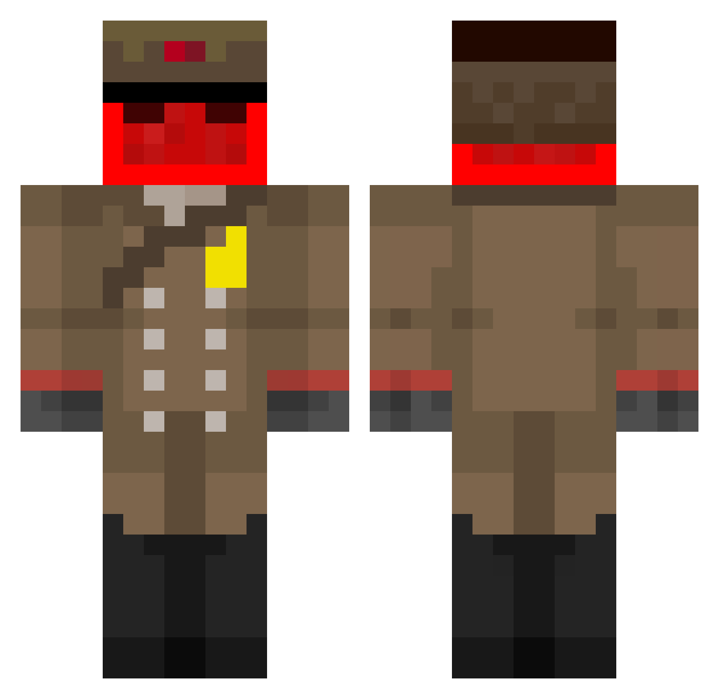 AngryGato Minecraft skin, front and back view