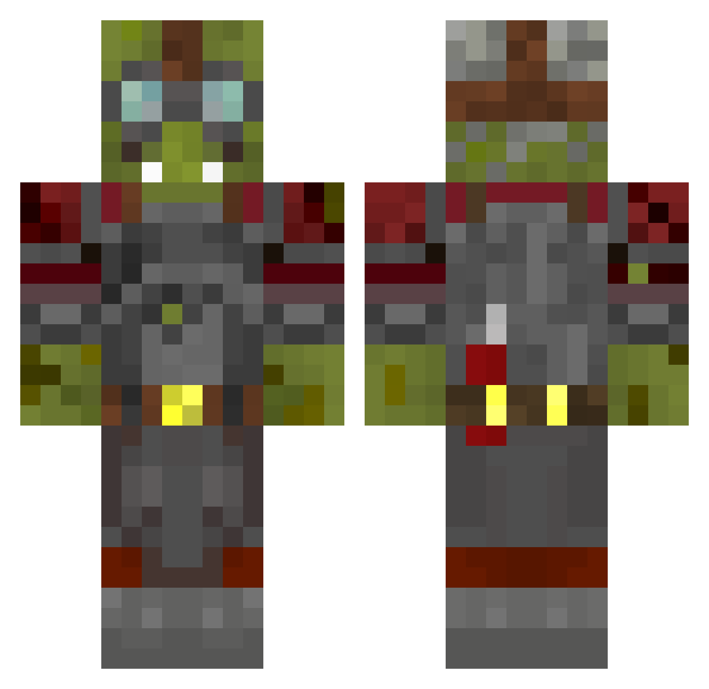 shermadermlerm Minecraft skin, front and back view