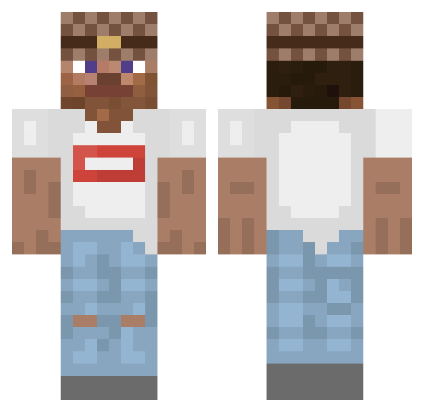 z3stful Minecraft skin, front and back view