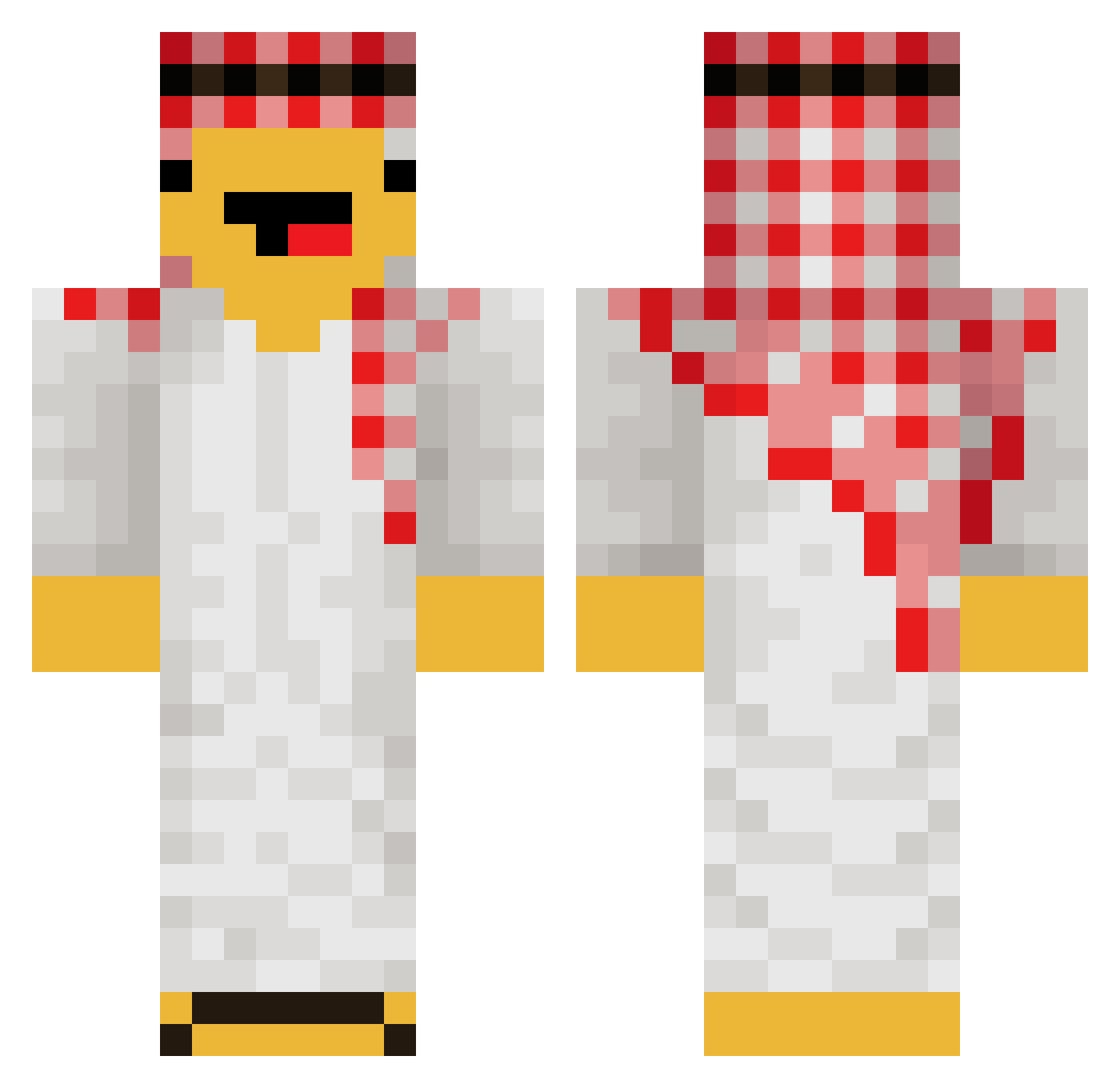 ArpaYasuo Minecraft skin, front and back view