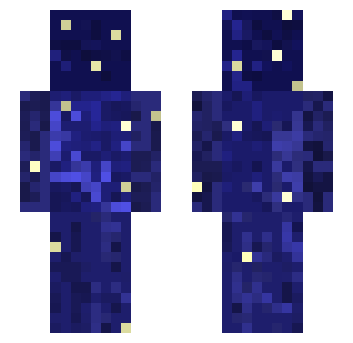 Unspicy Minecraft skin, front and back view