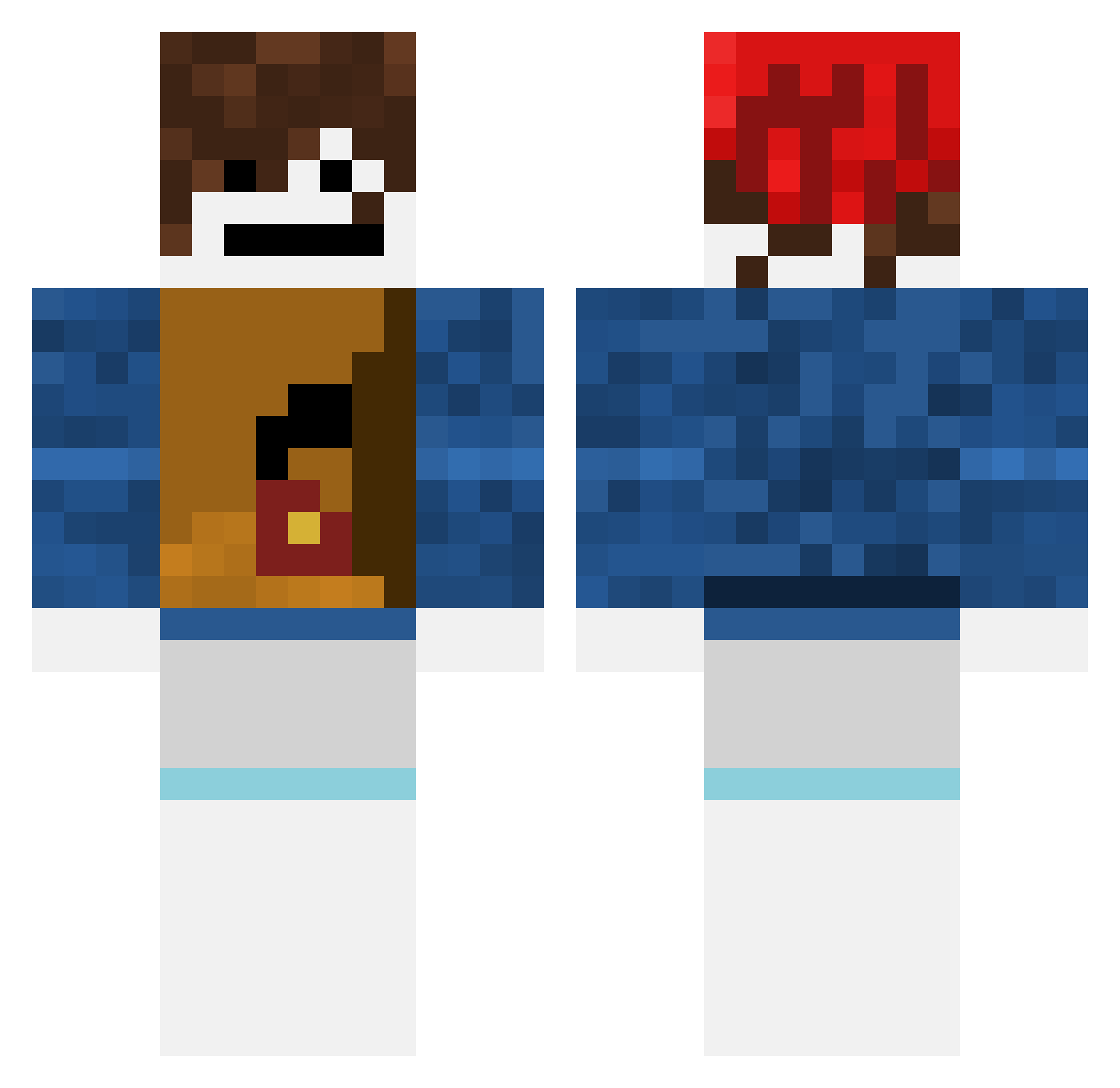 The_Crusader04 Minecraft skin, front and back view