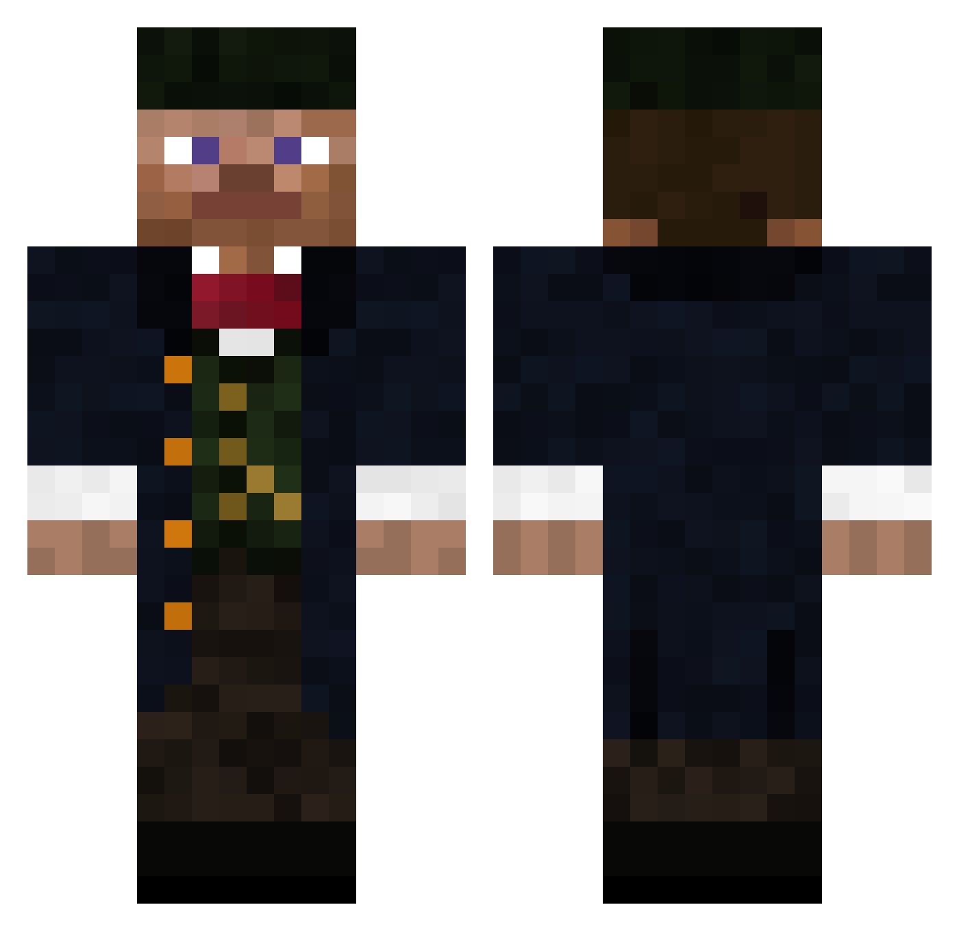 xqcminecraft Minecraft skin, front and back view