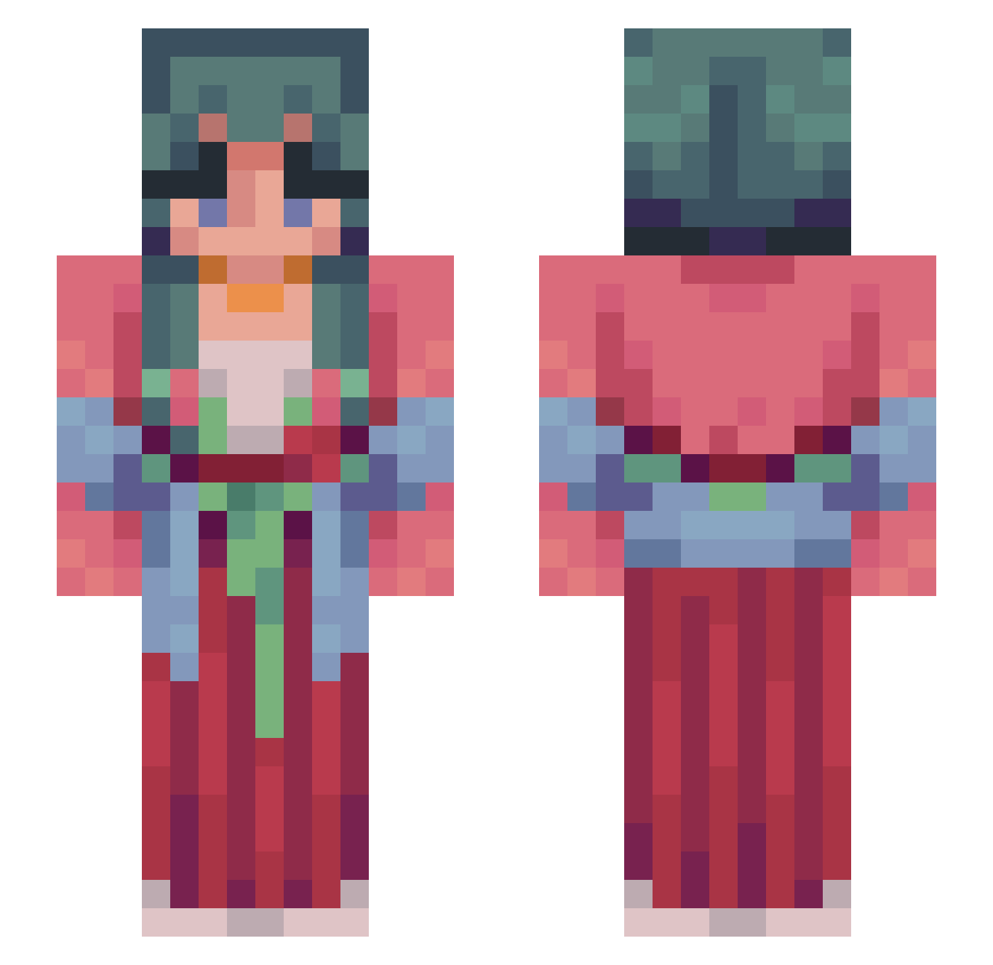 Loopita_1 Minecraft skin, front and back view