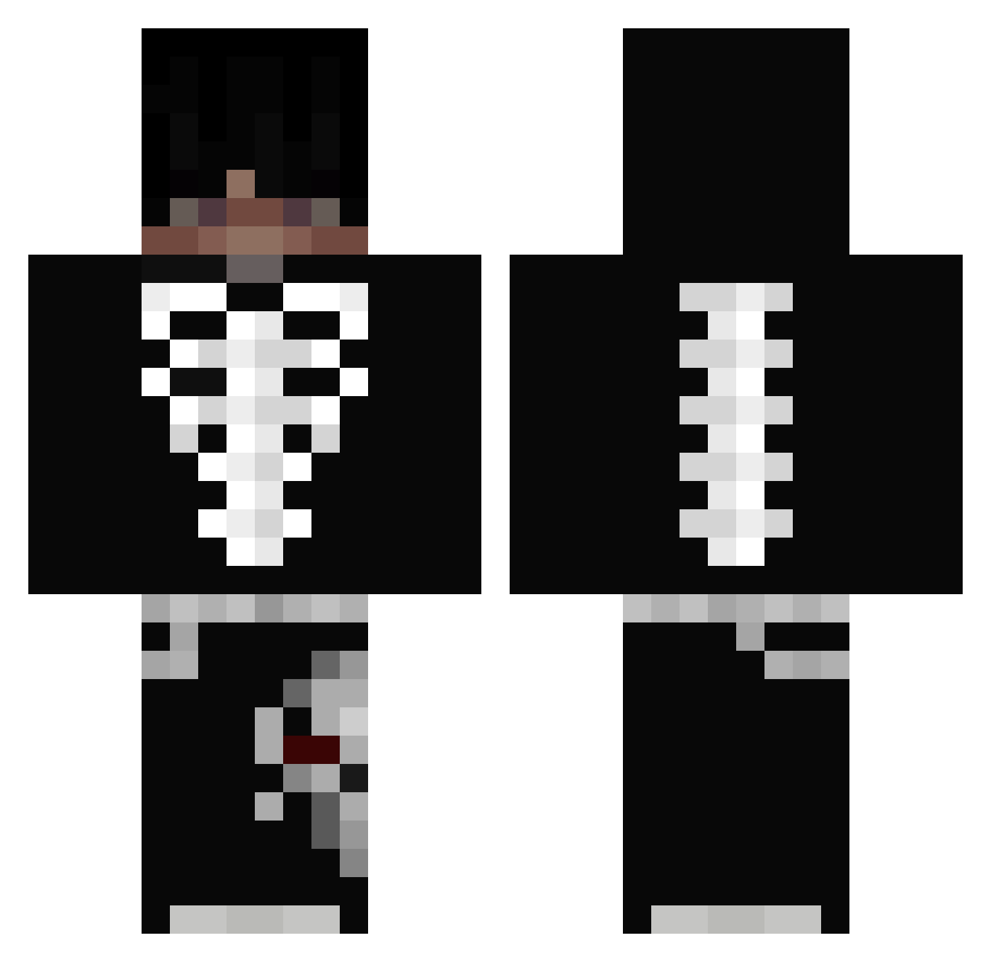 WoltusT Minecraft skin, front and back view
