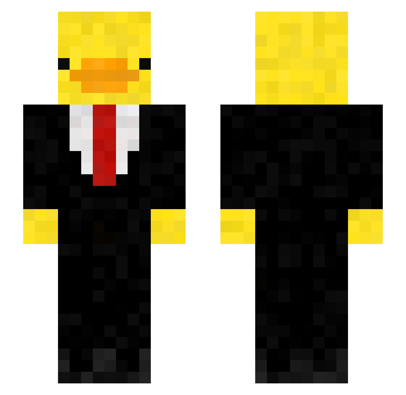 wojtko3500 Minecraft skin, front and back view