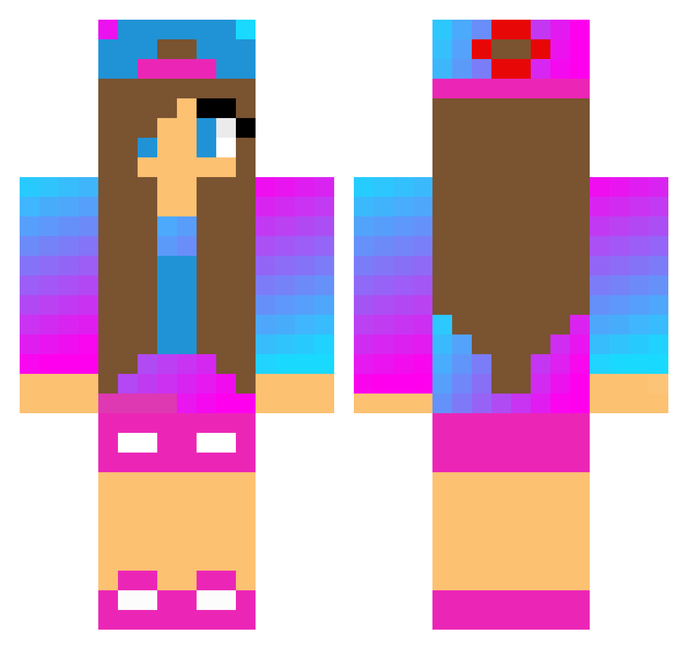 janina Minecraft skin, front and back view