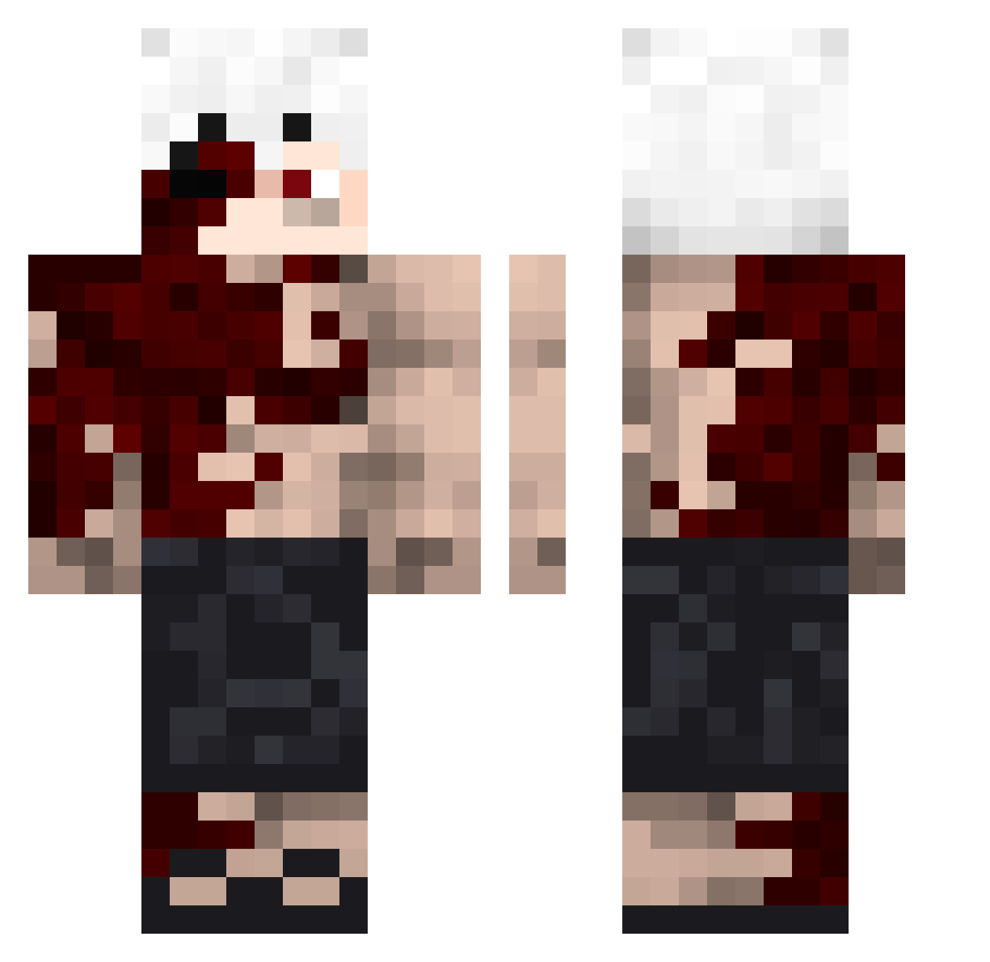 fantomh3lix Minecraft skin, front and back view