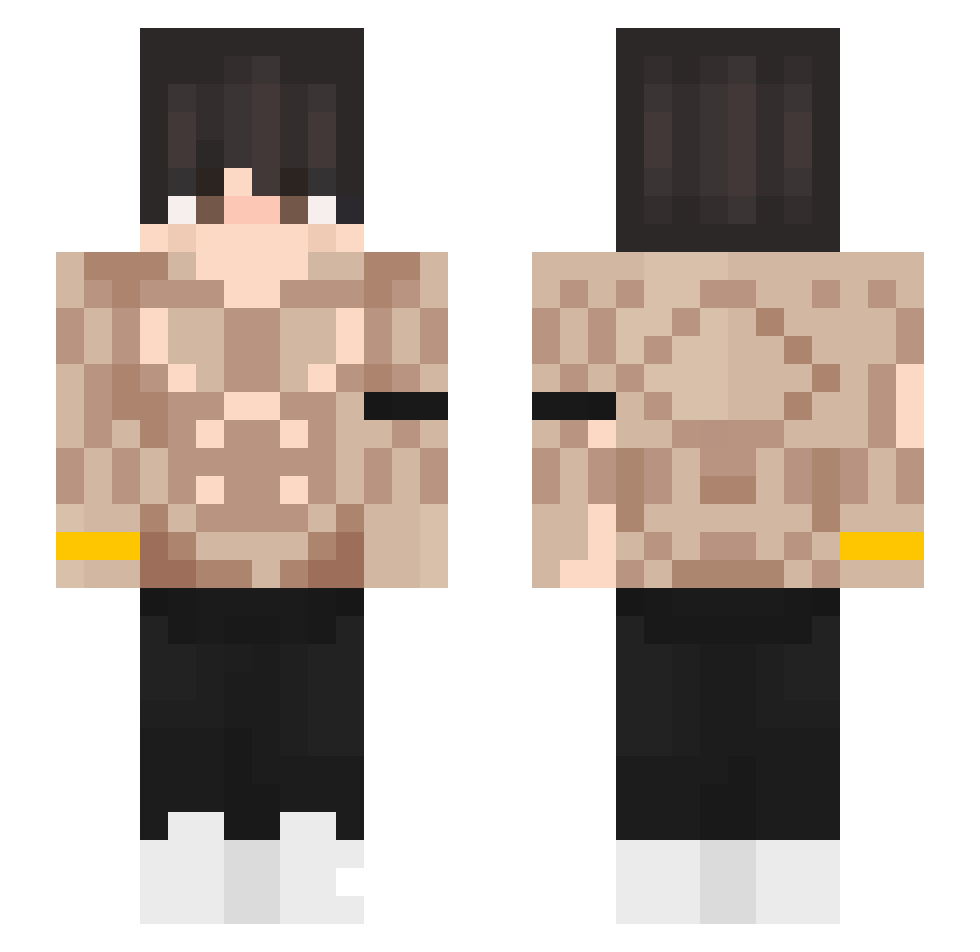Stratos_YT Minecraft skin, front and back view