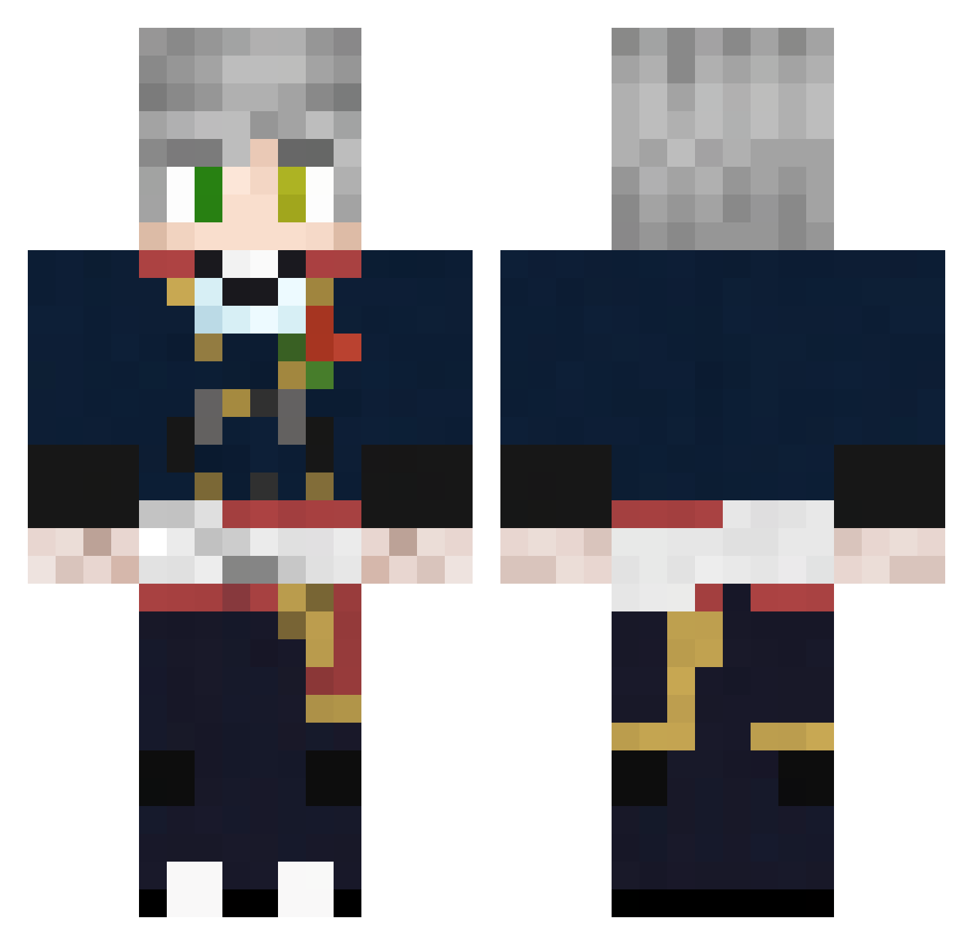 Dabb_ Minecraft skin, front and back view