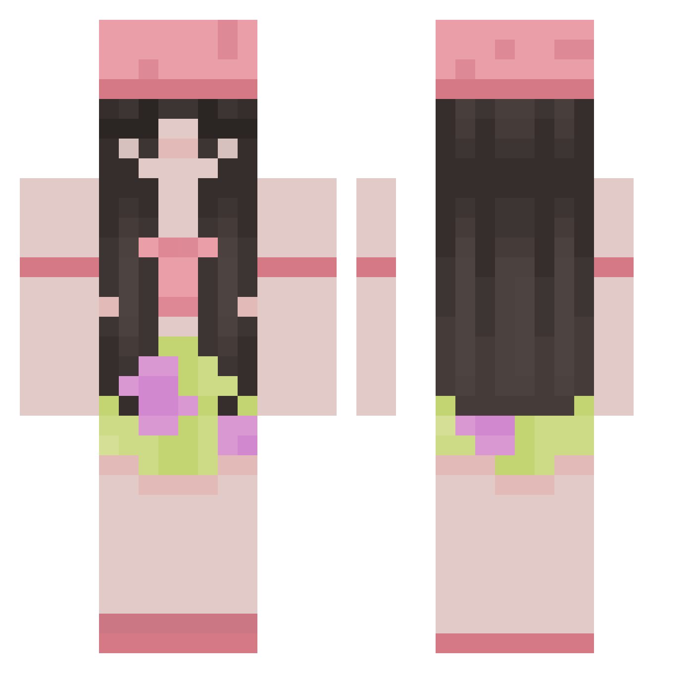 KrabbyPatty507 Minecraft skin, front and back view