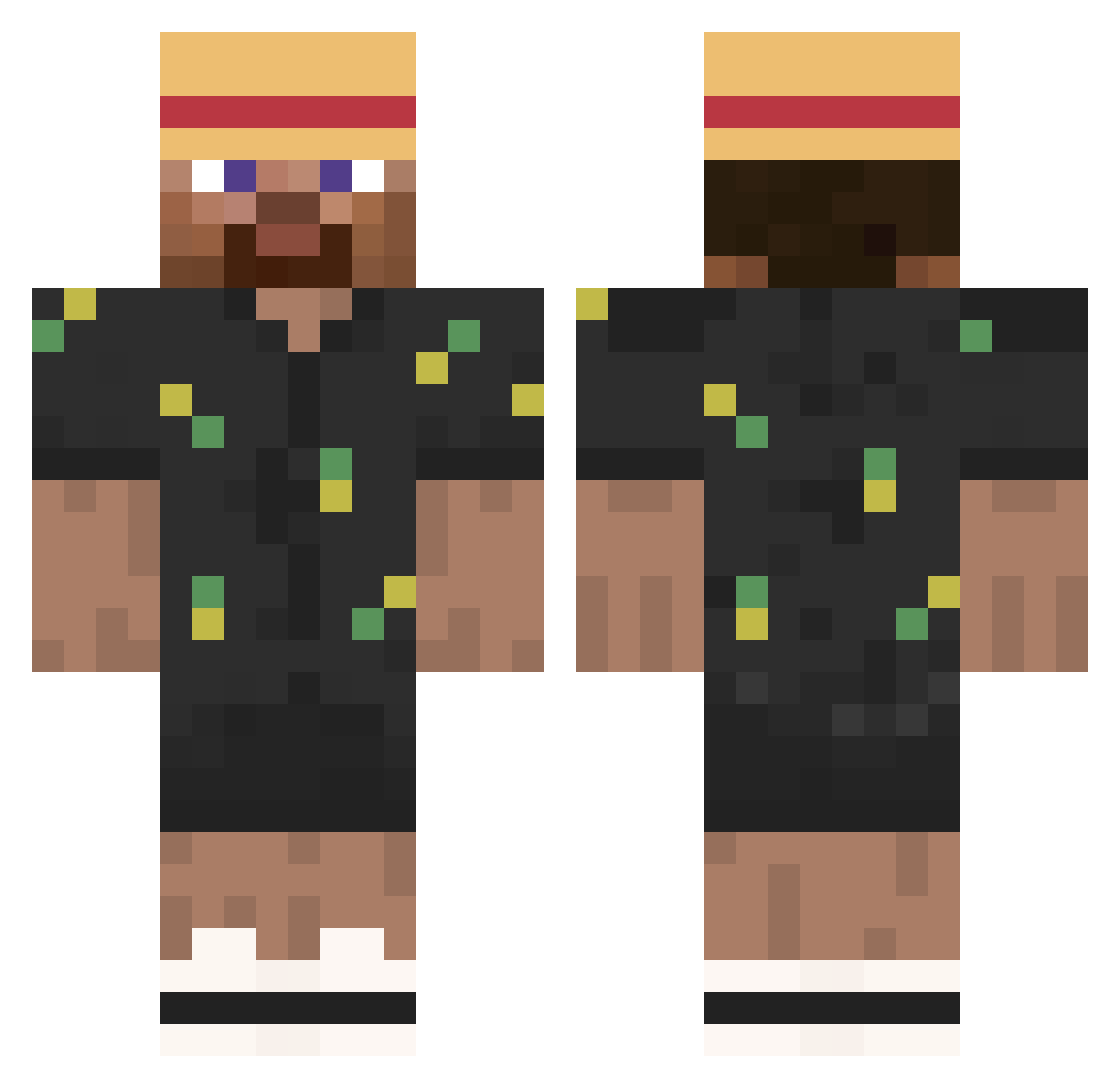 TheNobleUser Minecraft skin, front and back view