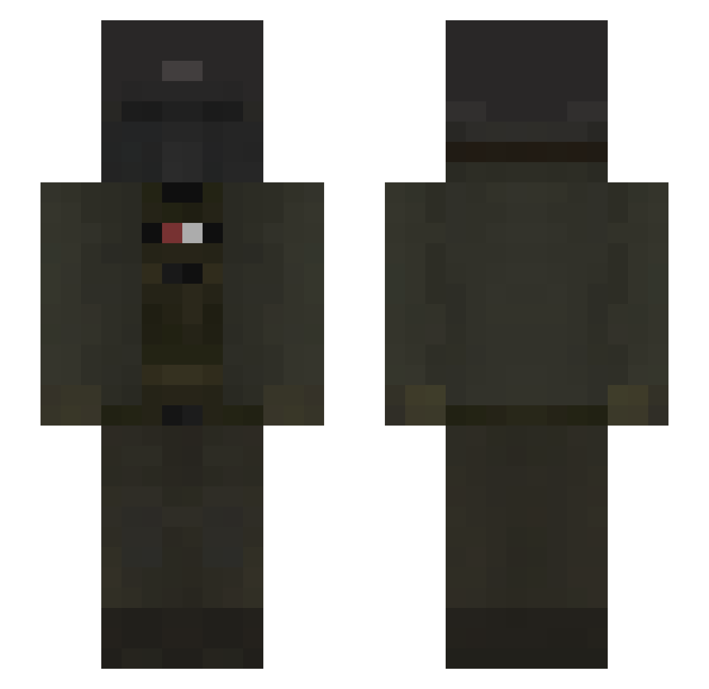 raap1d Minecraft skin, front and back view