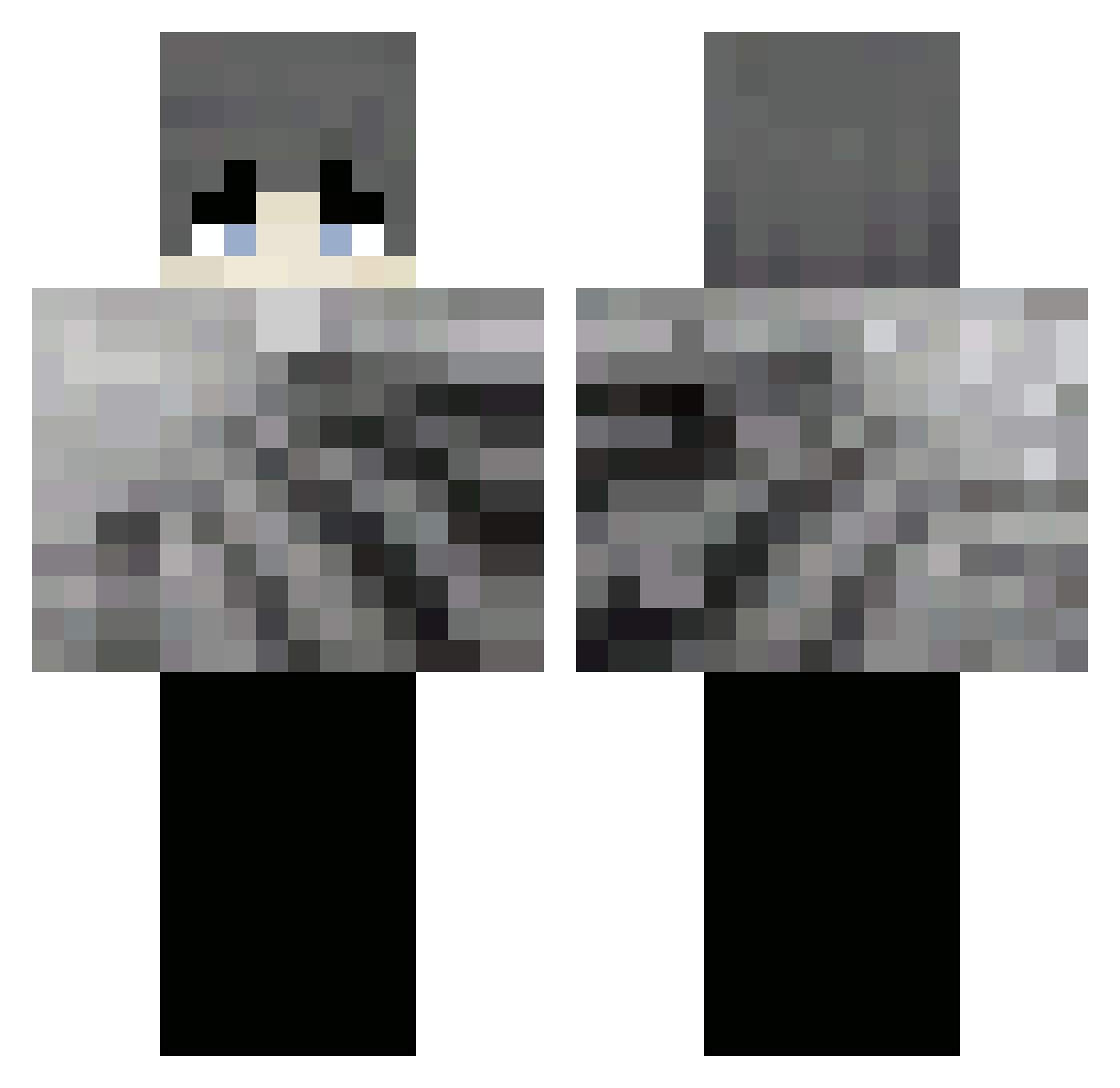 Aeropause Minecraft skin, front and back view