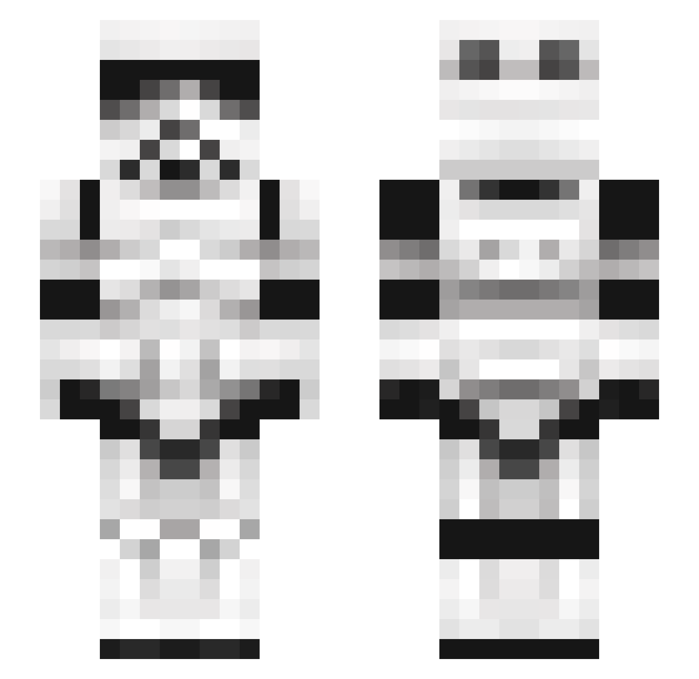 LeafTiger Minecraft skin, front and back view