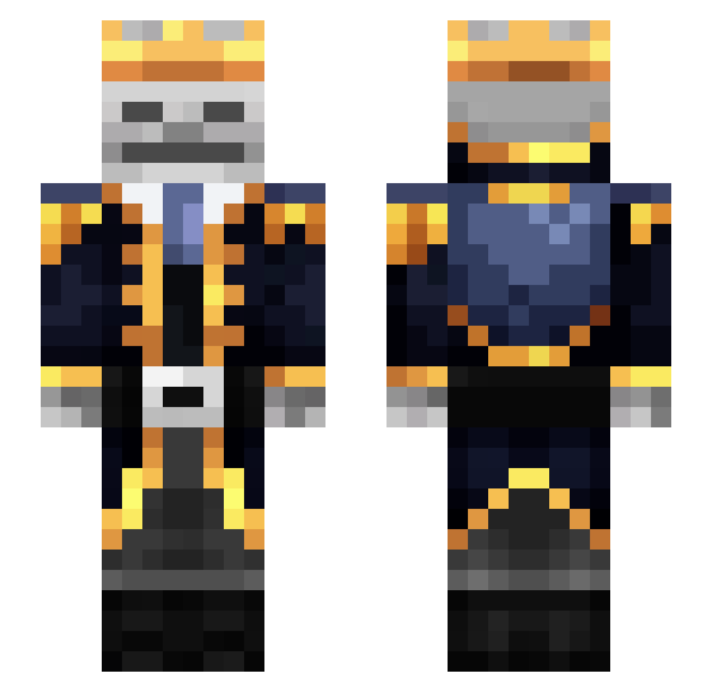 reppthai Minecraft skin, front and back view