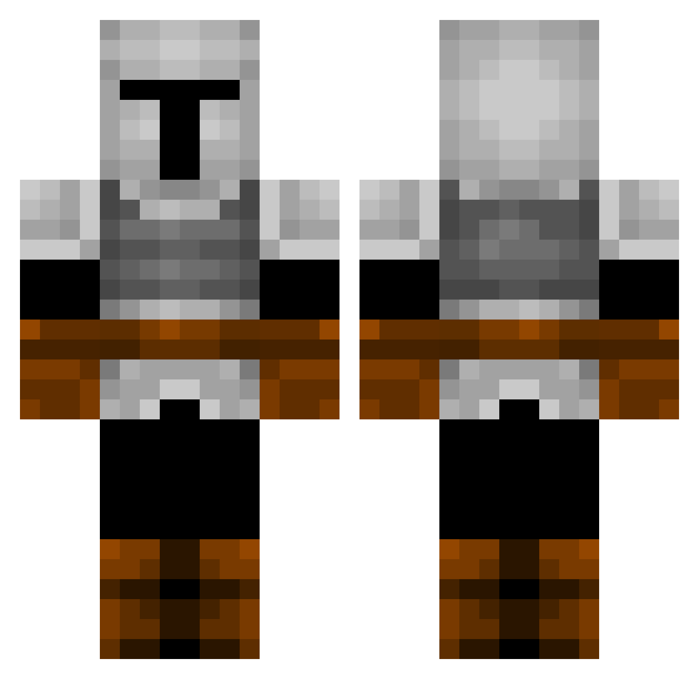 BabyStix Minecraft skin, front and back view