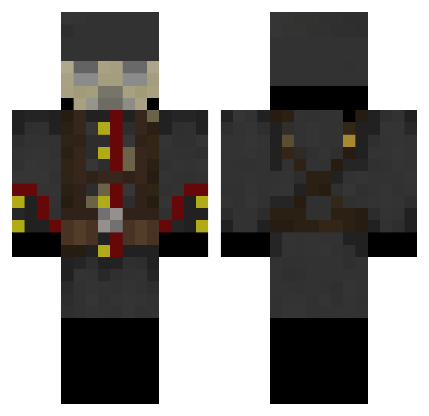 EmilLexi Minecraft skin, front and back view