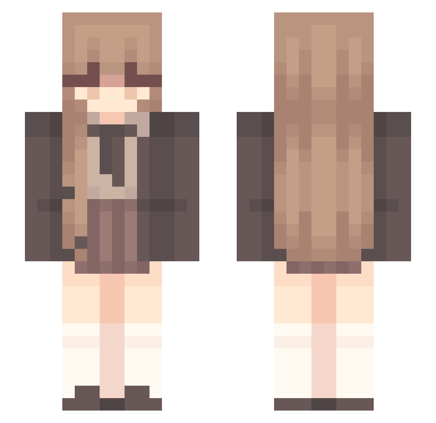 vedien Minecraft skin, front and back view