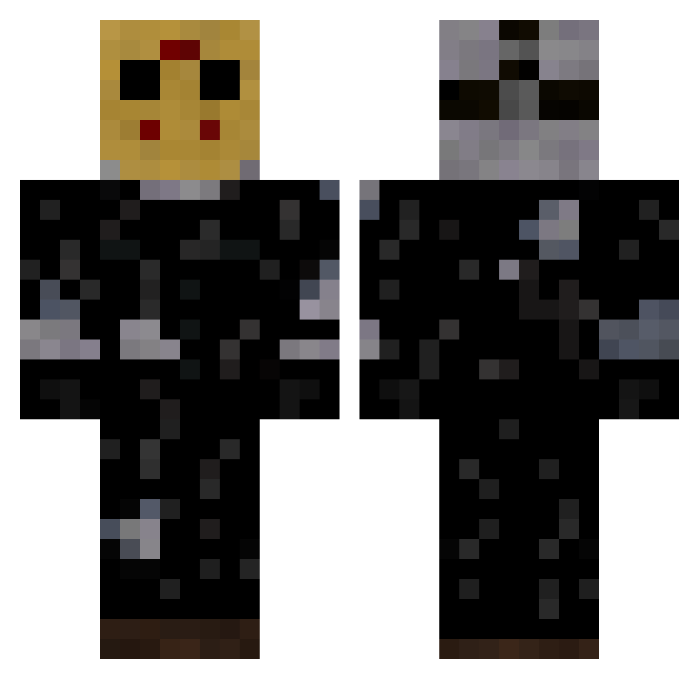 costlier Minecraft skin, front and back view