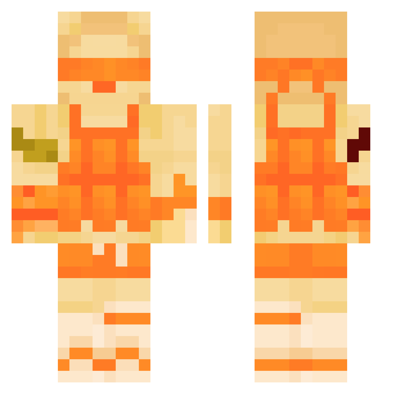 ElysiumAFL2 Minecraft skin, front and back view