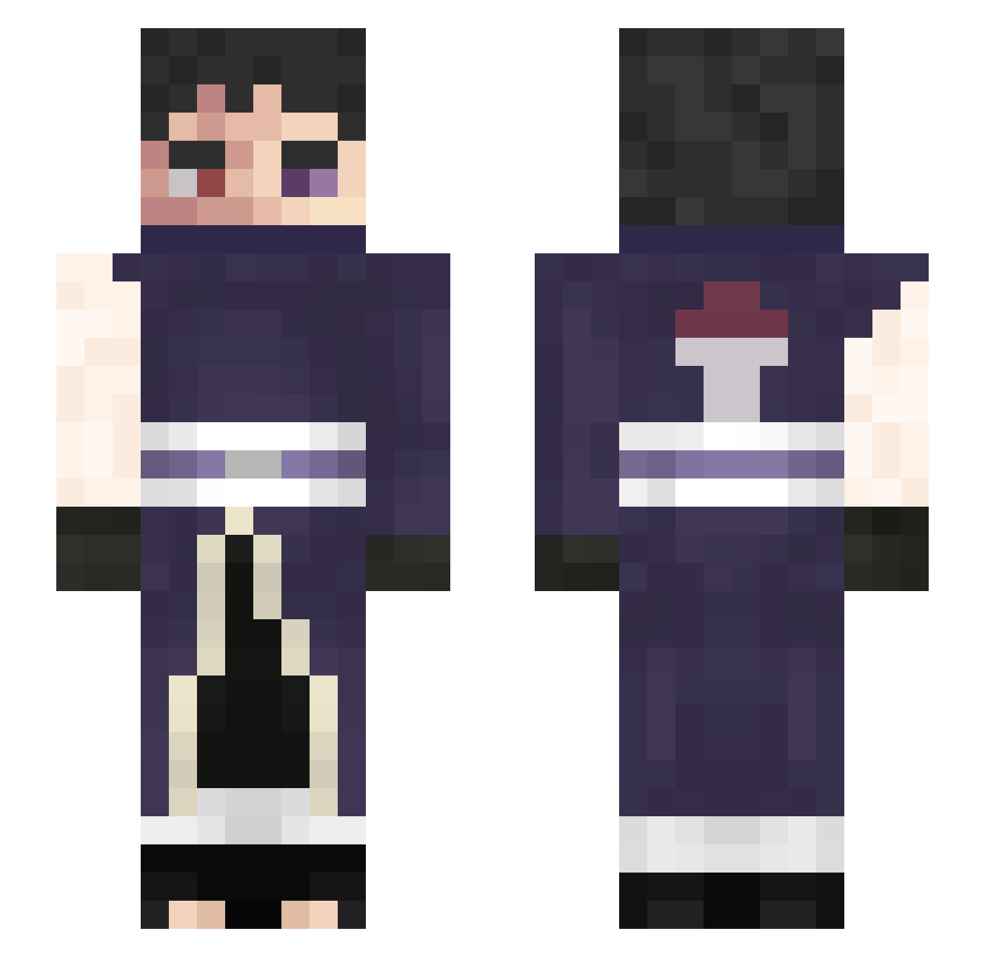 Lrzy Minecraft skin, front and back view