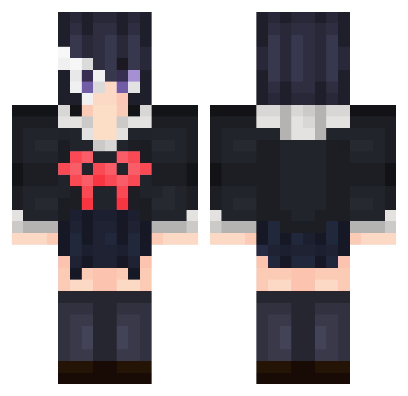 Alyson Minecraft skin, front and back view