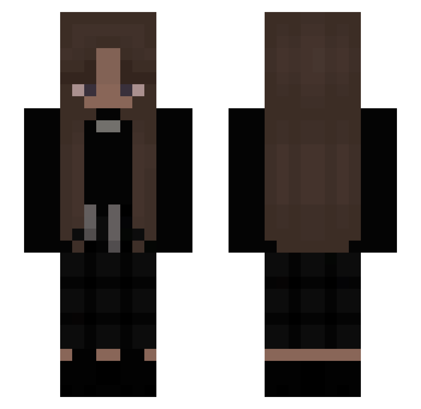 Wh1te_De4th Minecraft skin, front and back view