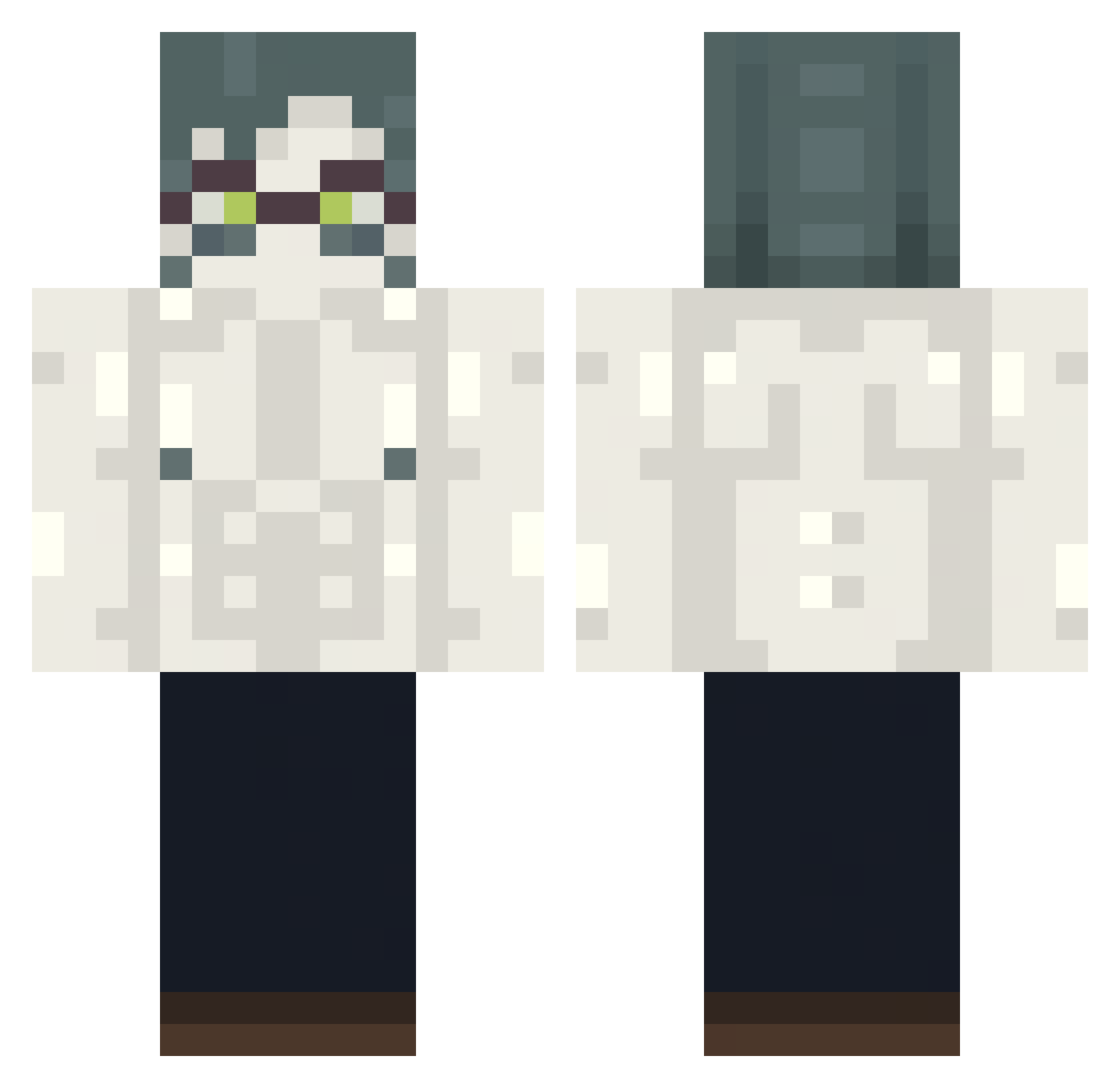 Cracka_UF Minecraft skin, front and back view
