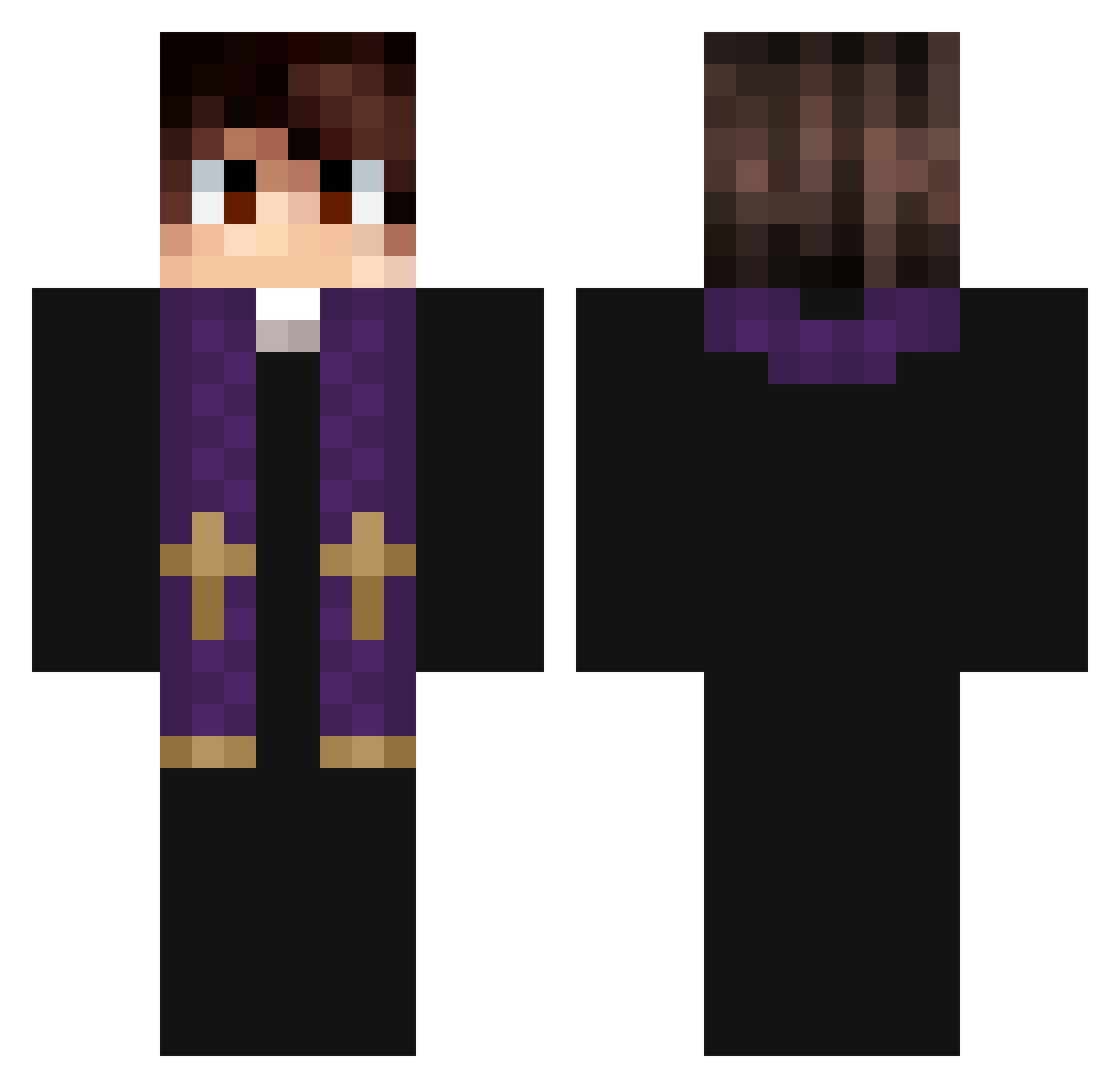 Antonio_Banderas Minecraft skin, front and back view