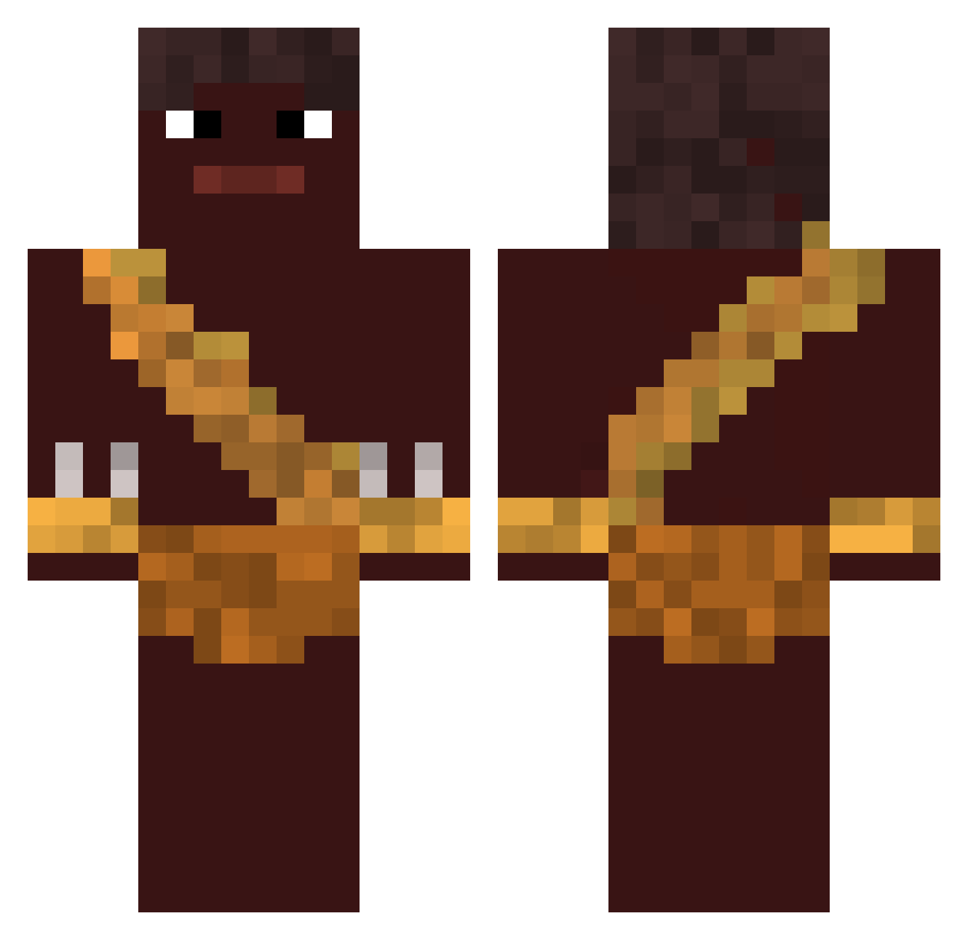 ElRealRondon Minecraft skin, front and back view