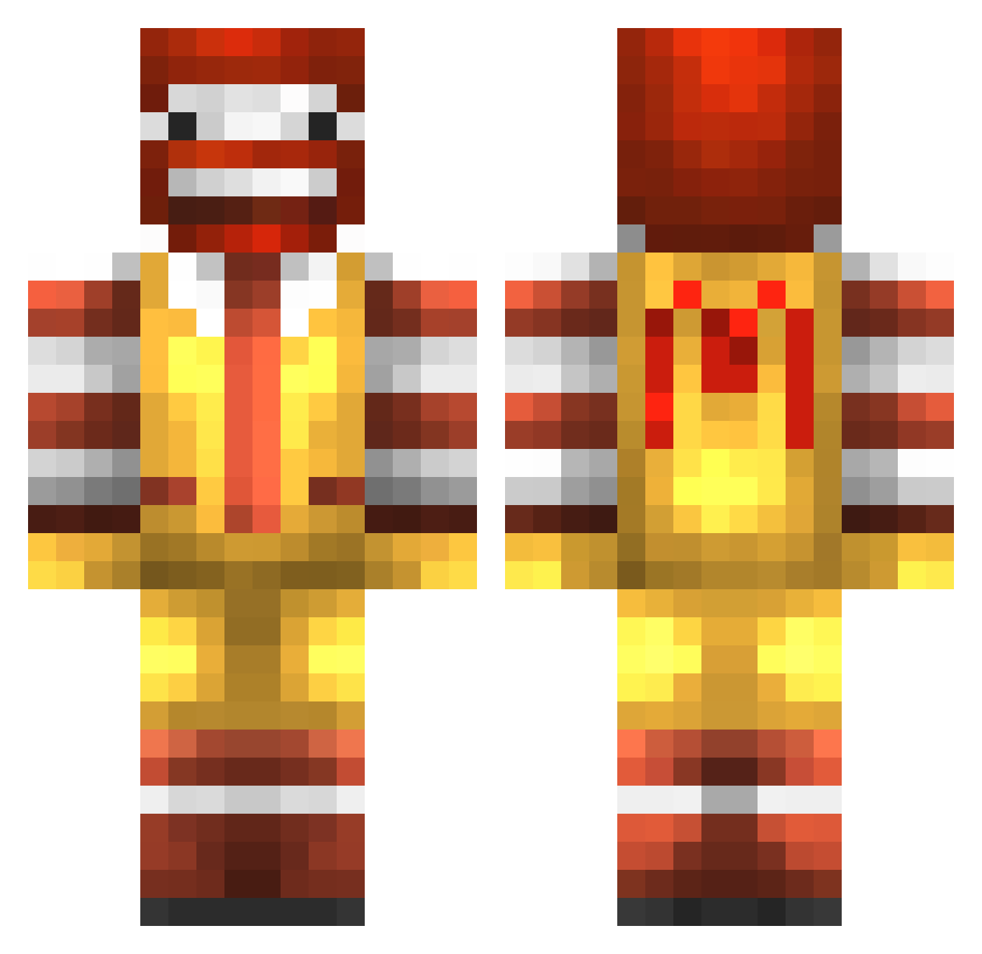 McEmployee Minecraft skin, front and back view