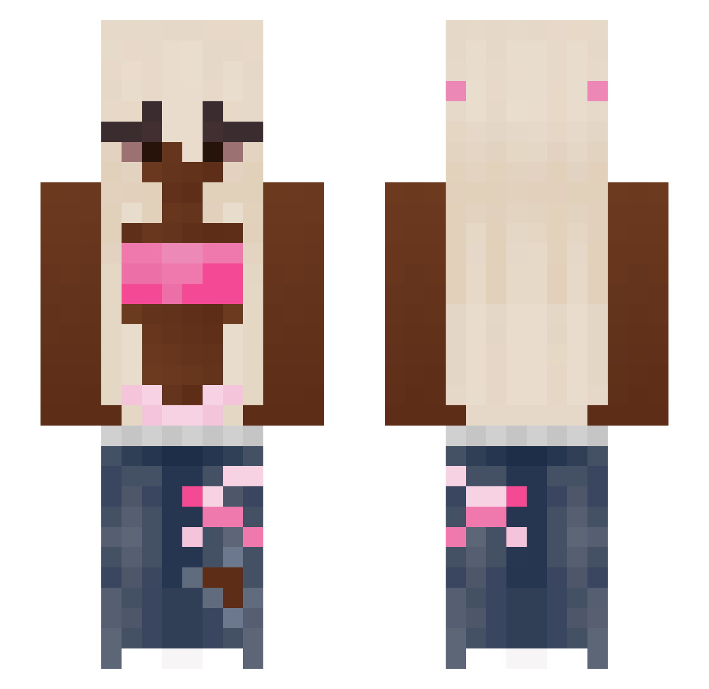 amoayasmin Minecraft skin, front and back view