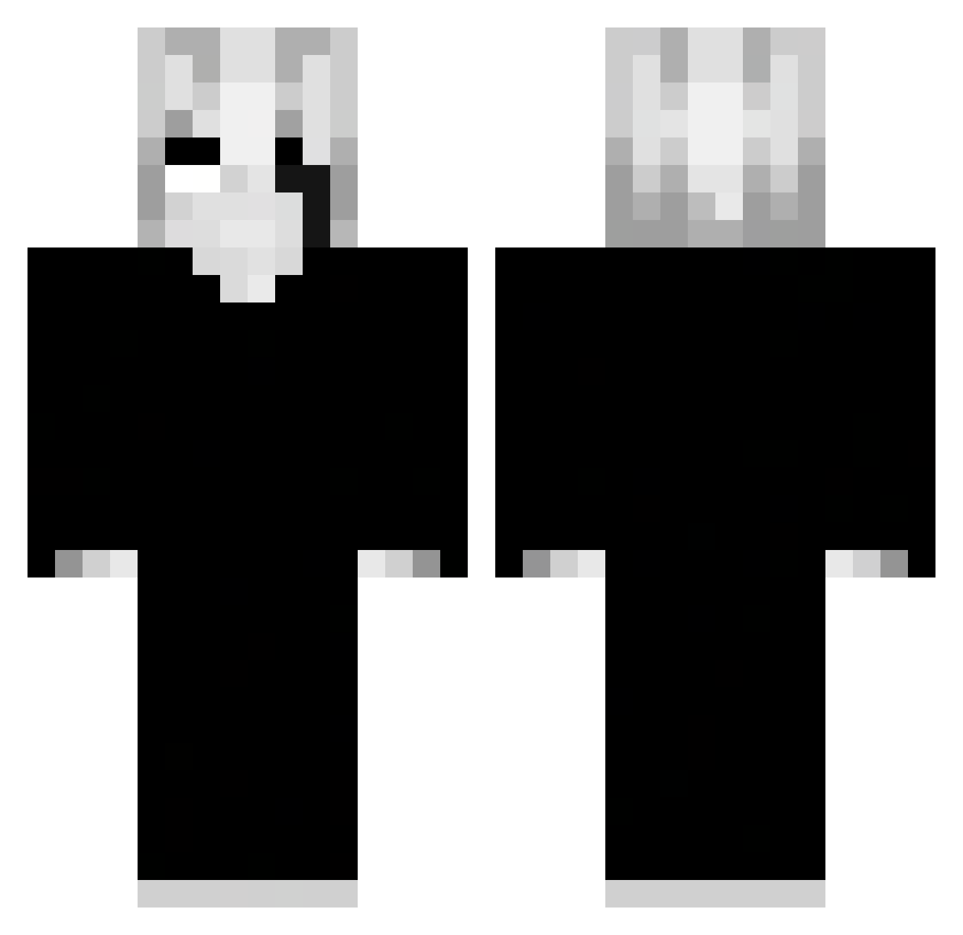 abstricting Minecraft skin, front and back view