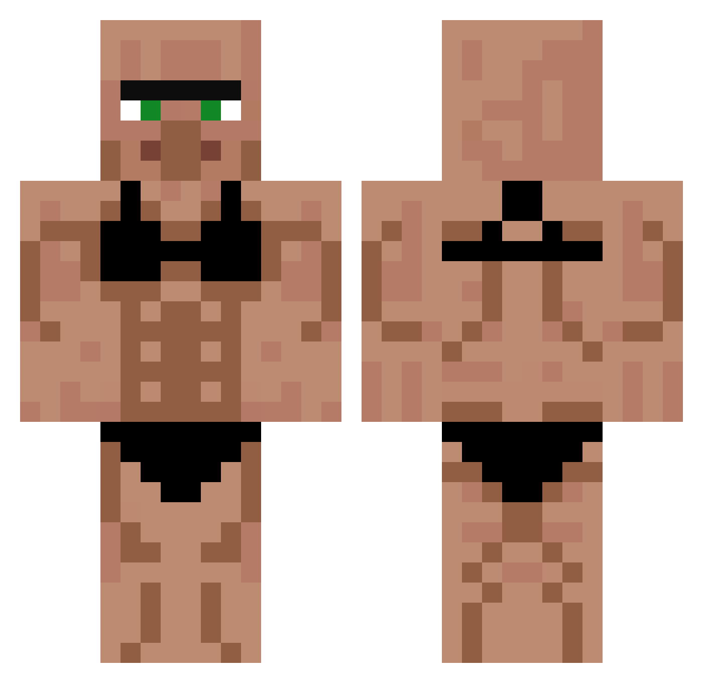 Puffcapo Minecraft skin, front and back view
