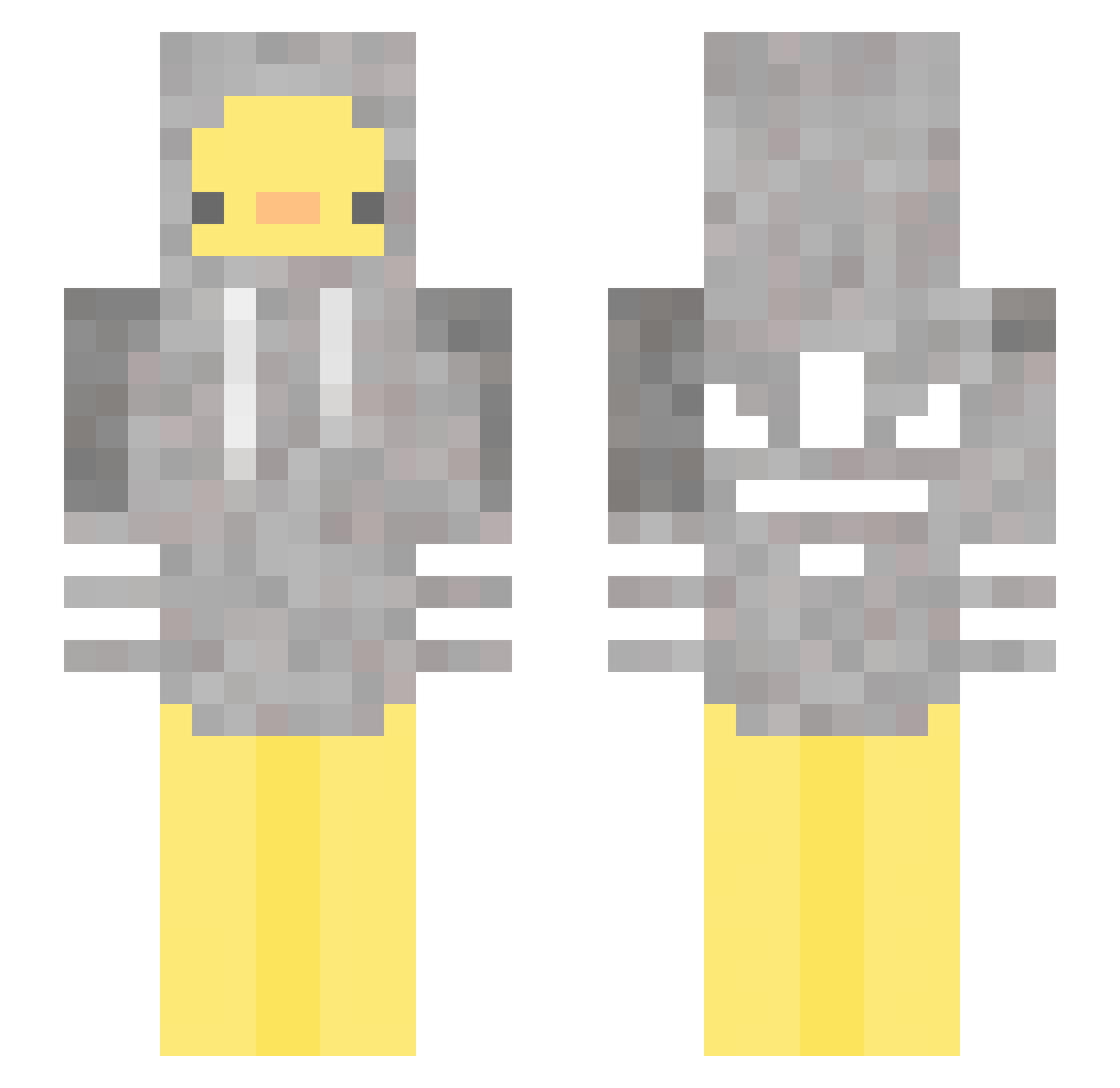 fal0sky Minecraft skin, front and back view