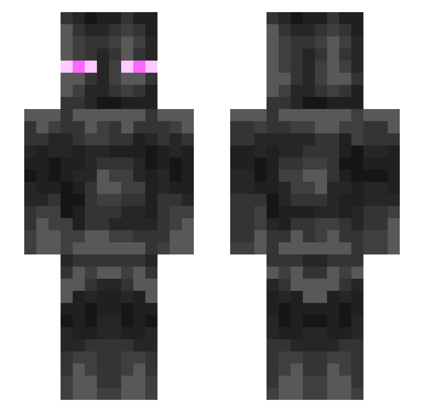 Reptincel Minecraft skin, front and back view