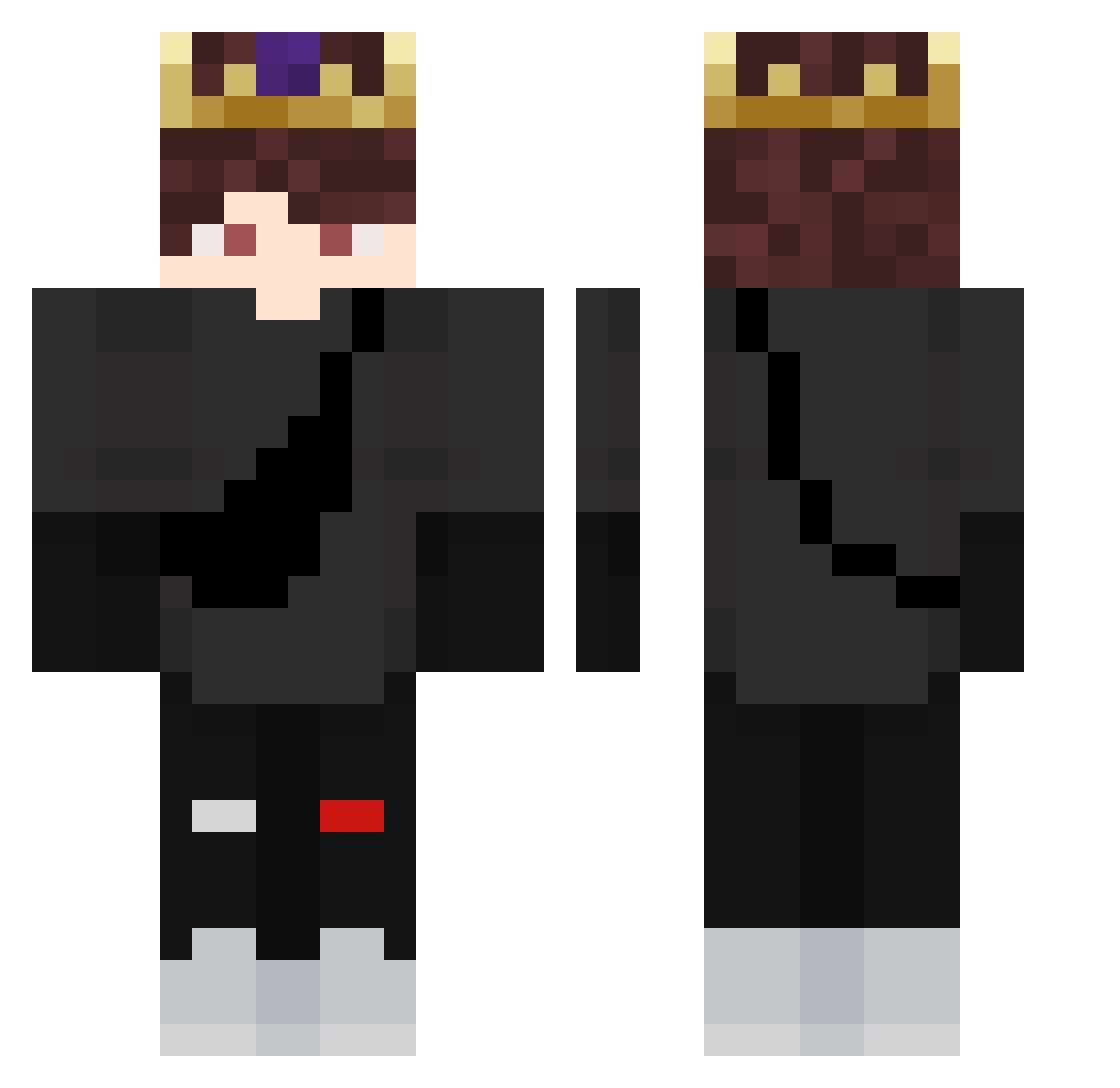 GetTheShroomies Minecraft skin, front and back view
