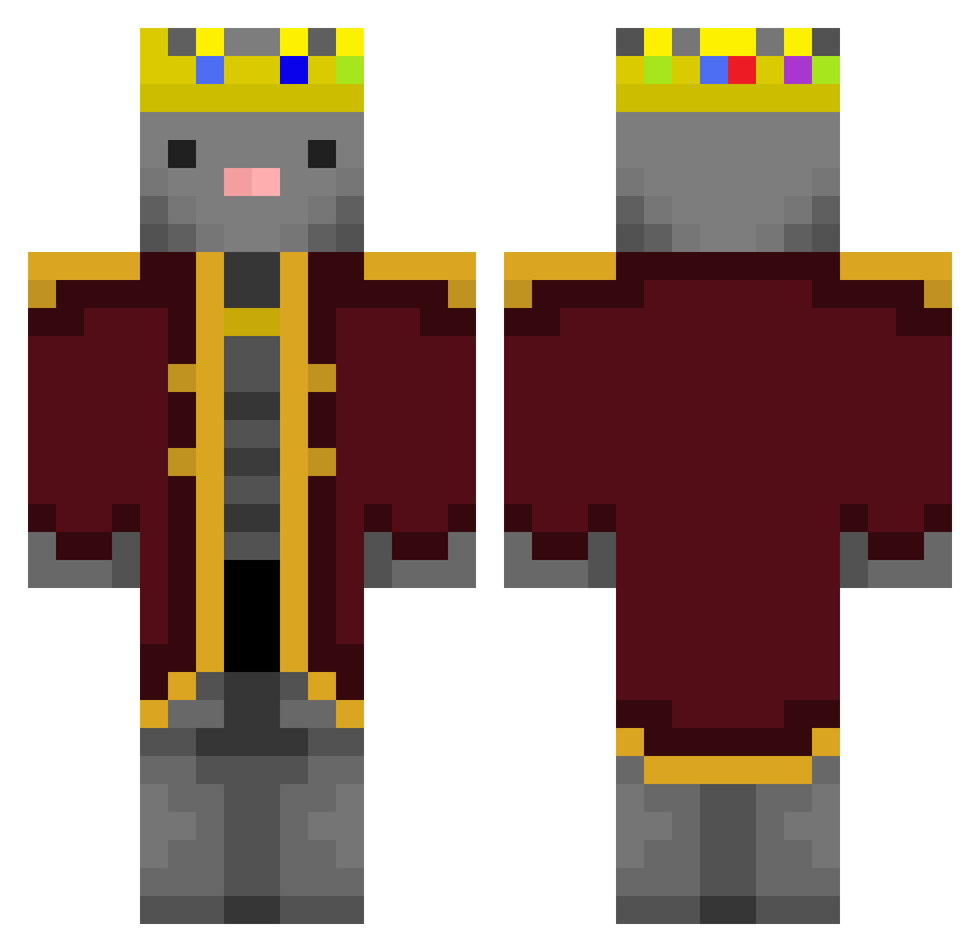 RatKing1120 Minecraft skin, front and back view
