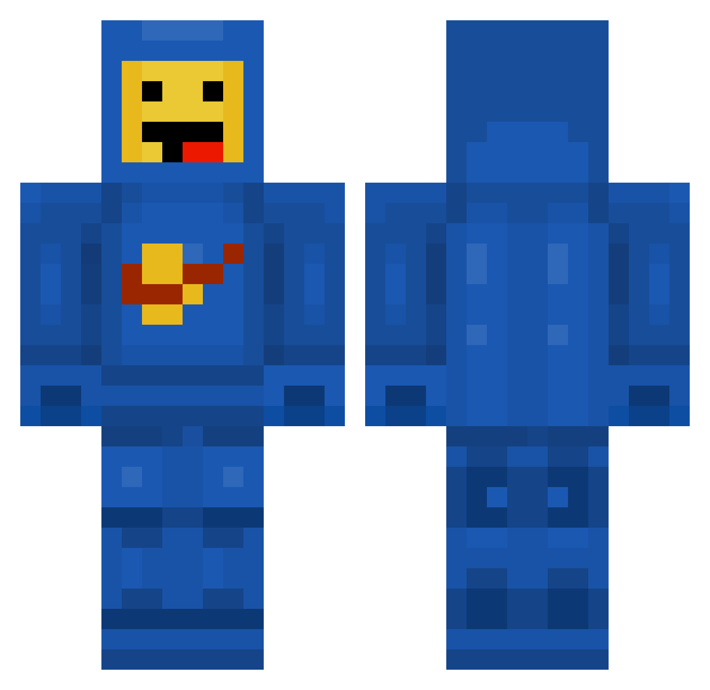 Mu15Z Minecraft skin, front and back view