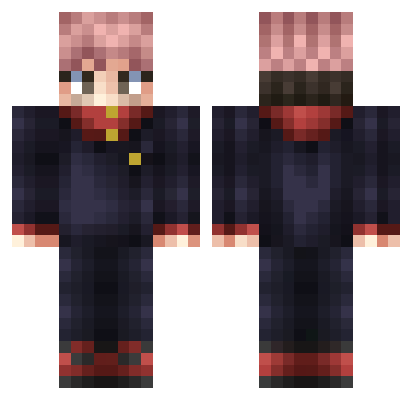 GamingLegions Minecraft skin, front and back view