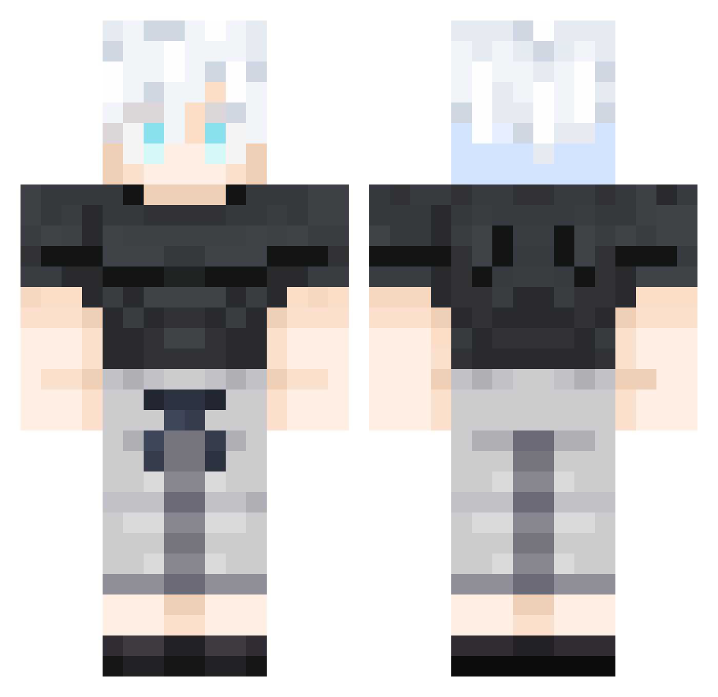 CryB4UDie Minecraft skin, front and back view