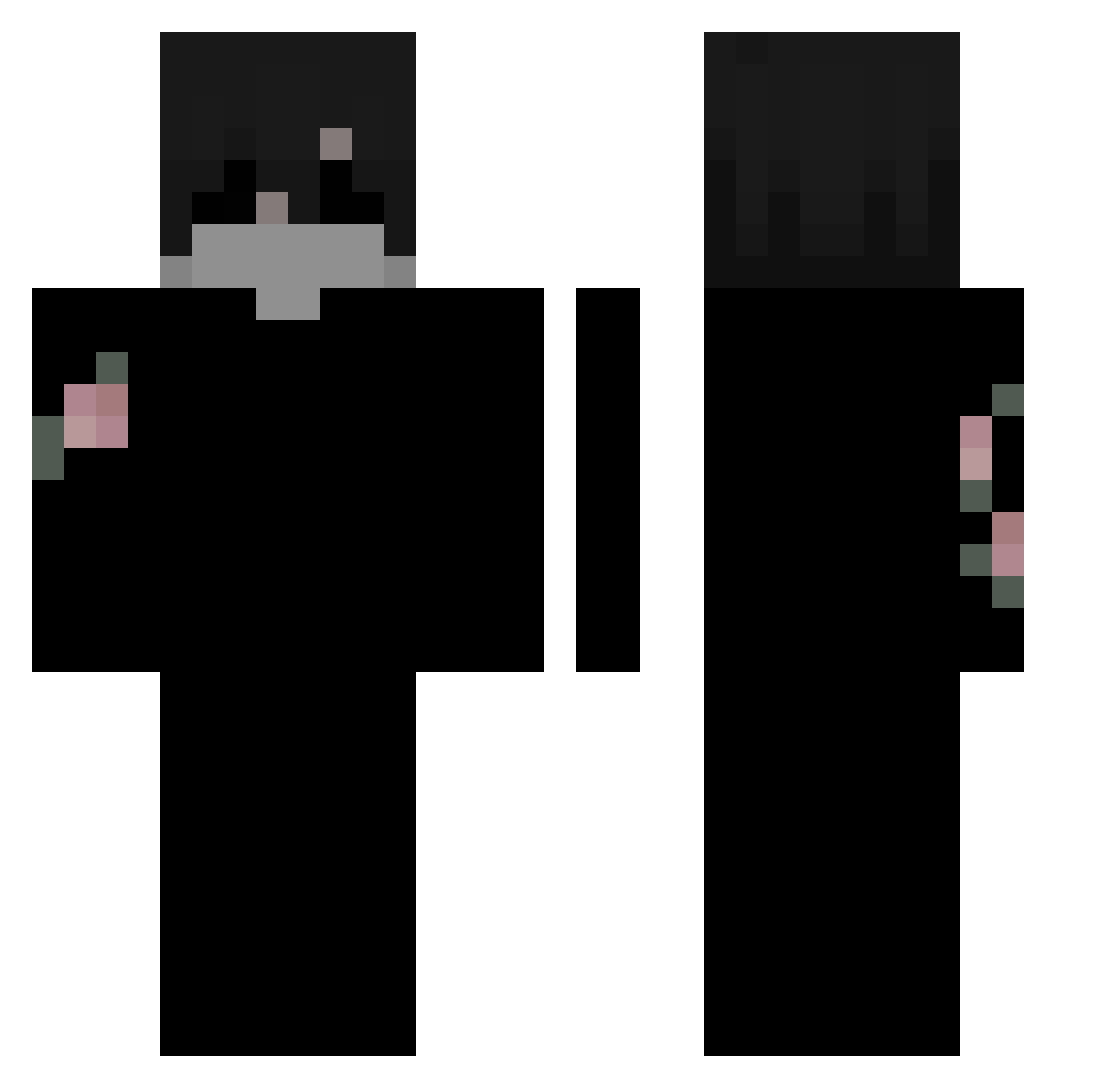 seemyking Minecraft skin, front and back view