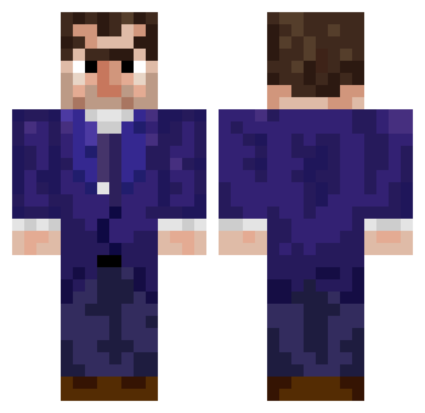 ThanhTosto Minecraft skin, front and back view